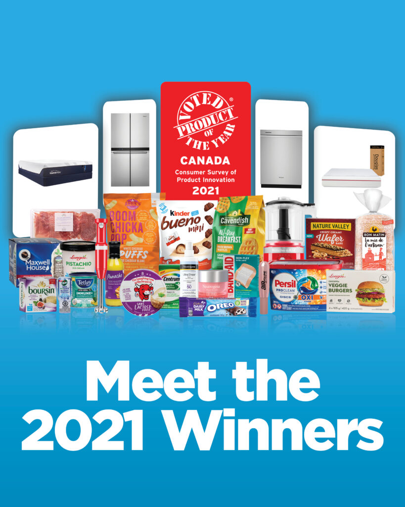 THE WORLD’S LARGEST CONSUMER-VOTED AWARD FOR PRODUCT INNOVATION ANNOUNCES 2021 CANADIAN WINNERS